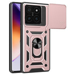 For Xiaomi 14T Pro Case with Slide Camera Lid PC+TPU Kickstand Phone Cover