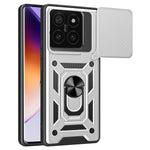 For Xiaomi 14T Pro Case with Slide Camera Lid PC+TPU Kickstand Phone Cover