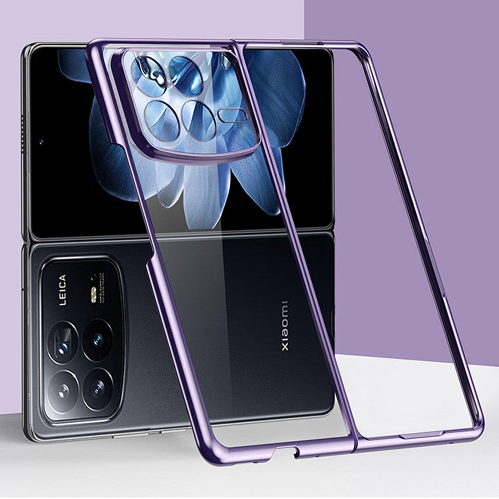 Xiaomi Mix Fold 4 5G-skal Galvaniserat transparent PC-mobilskal