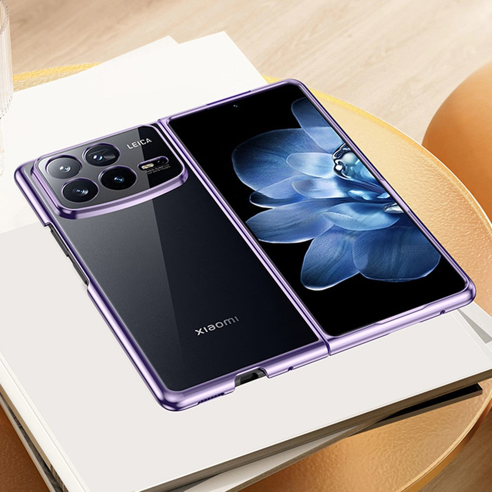 Xiaomi Mix Fold 4 5G-skal Galvaniserat transparent PC-mobilskal