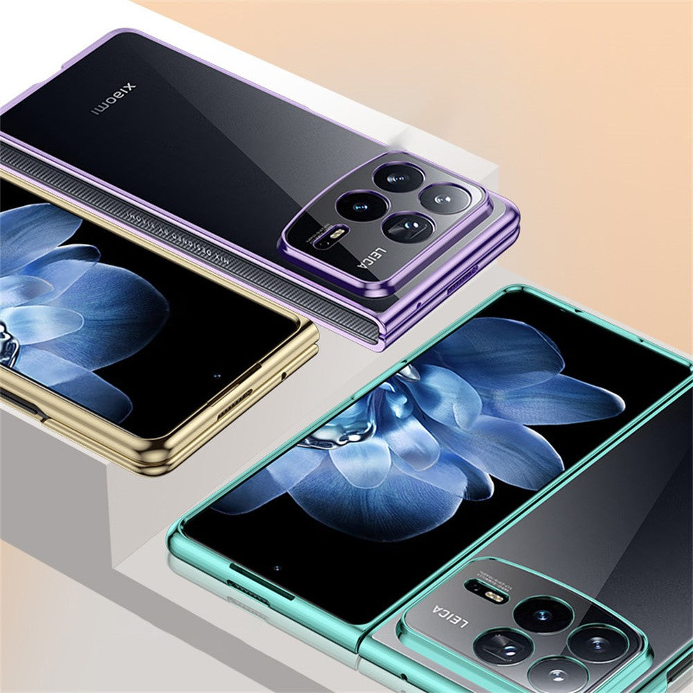 Xiaomi Mix Fold 4 5G-skal Galvaniserat transparent PC-mobilskal