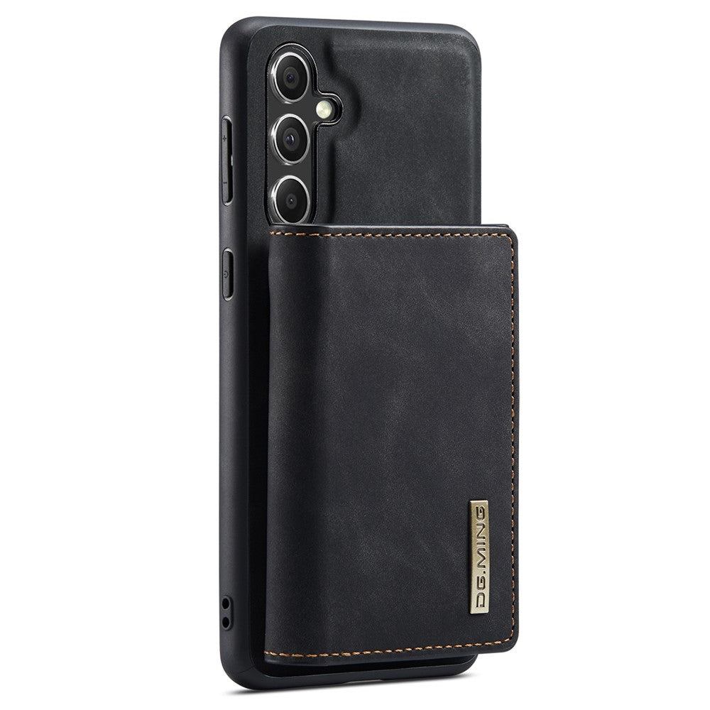 DG.MING M1-serien-cover til Samsung Galaxy S24 FE med stativ og PU-mobilbeskyttelse med aftageligt cover