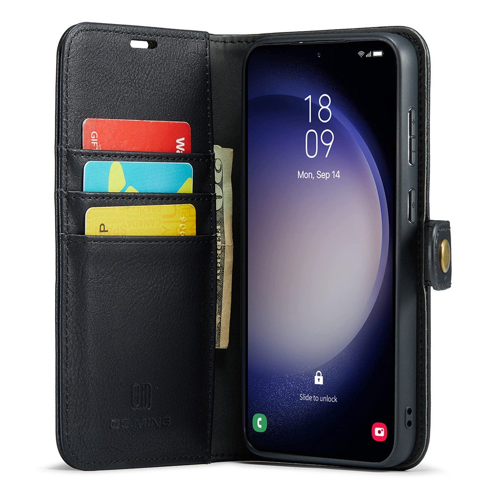 DG.MING for Samsung Galaxy S24 FE Case Detachable Split Leather Phone Cover