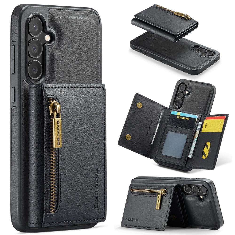 DG.MING M5 Series For Samsung Galaxy S24 FE Case Detachable Magnetic Leather Phone Cover with Card Slots