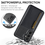 DG.MING M5 Series For Samsung Galaxy S24 FE Case Detachable Magnetic Leather Phone Cover with Card Slots