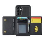 DG.MING M5 Series For Samsung Galaxy S24 FE Case Detachable Magnetic Leather Phone Cover with Card Slots