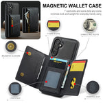 DG.MING M5 Series For Samsung Galaxy S24 FE Case Detachable Magnetic Leather Phone Cover with Card Slots