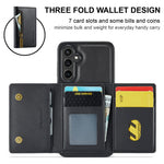DG.MING M5 Series For Samsung Galaxy S24 FE Case Detachable Magnetic Leather Phone Cover with Card Slots