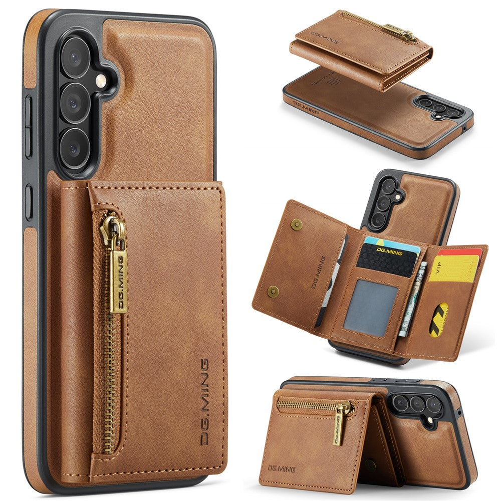DG.MING M5 Series For Samsung Galaxy S24 FE Case Detachable Magnetic Leather Phone Cover with Card Slots