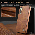AZNS til Samsung Galaxy A16 5G / A16 4G Etui Elektroplettering Krokodillemønster PU+TPU Telefoncover