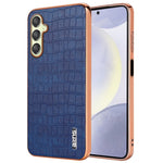 AZNS til Samsung Galaxy A16 5G / A16 4G Etui Elektroplettering Krokodillemønster PU+TPU Telefoncover