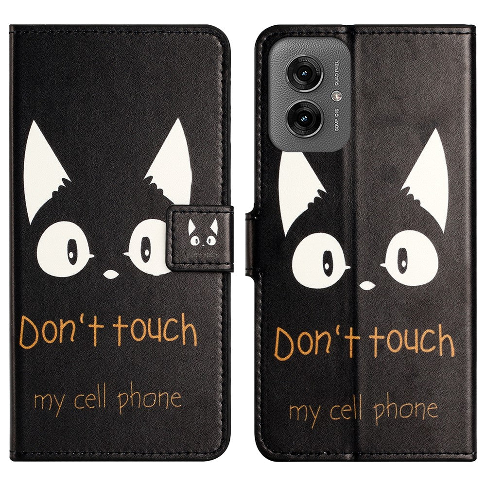 Til Motorola Moto G55 5G Etui Mønsterprint PU-læderpung Telefoncover