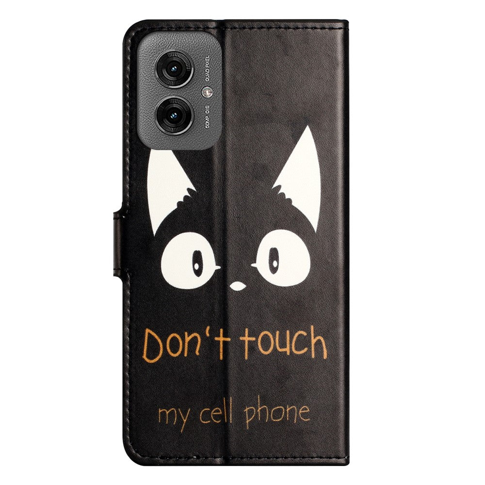 Til Motorola Moto G55 5G Etui Mønsterprint PU-læderpung Telefoncover