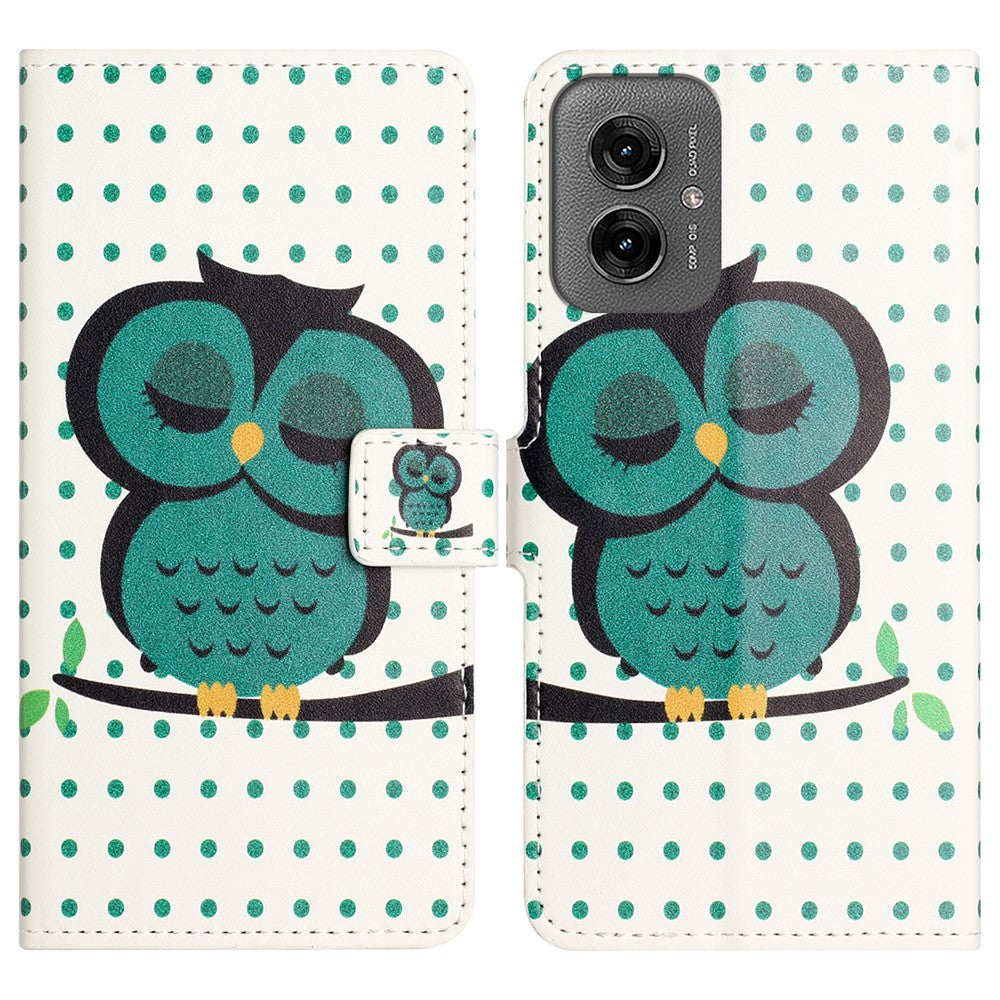 Til Motorola Moto G55 5G Etui Mønsterprint PU-læderpung Telefoncover