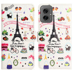 Til Motorola Moto G55 5G Etui Mønsterprint PU-læderpung Telefoncover