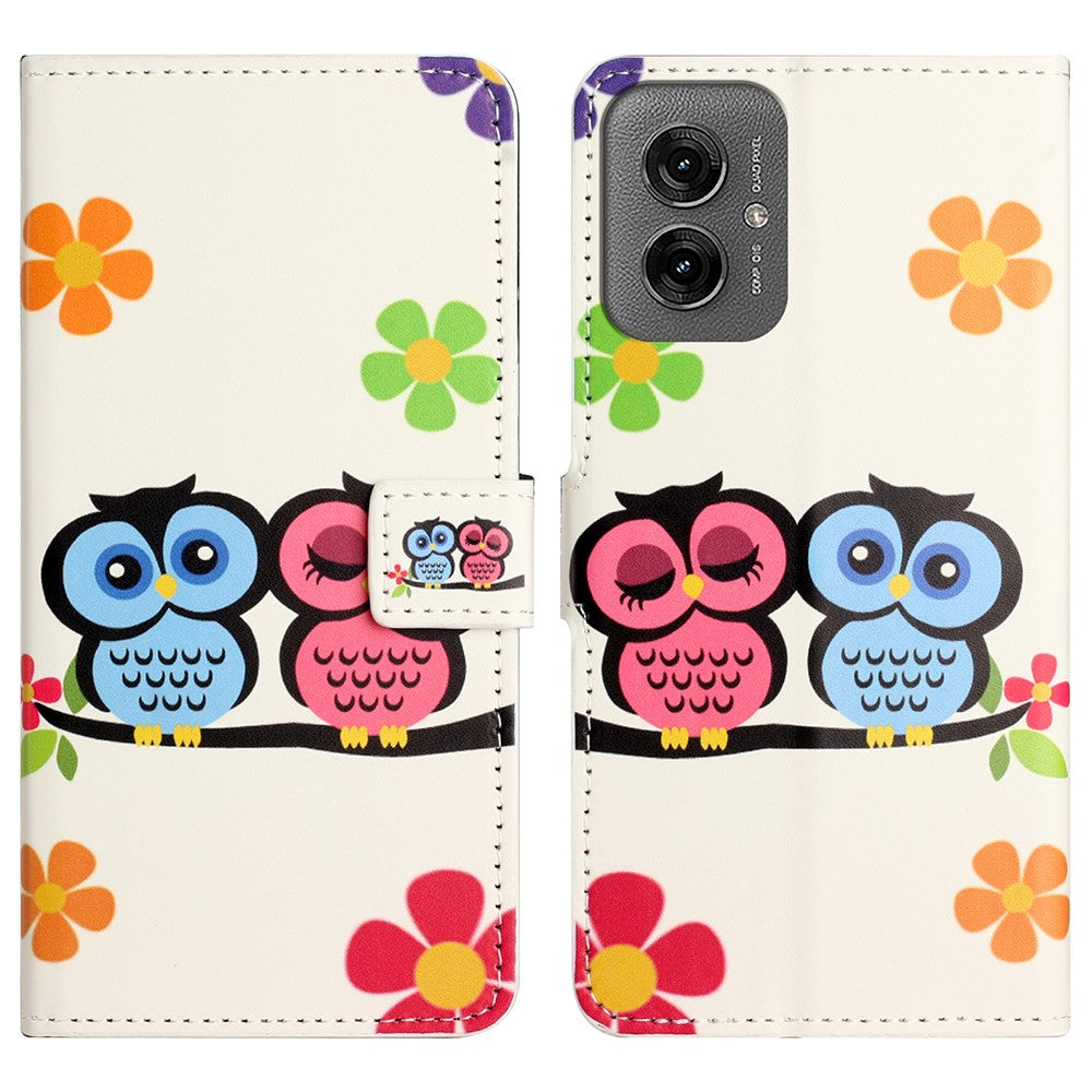 Til Motorola Moto G55 5G Etui Mønsterprint PU-læderpung Telefoncover