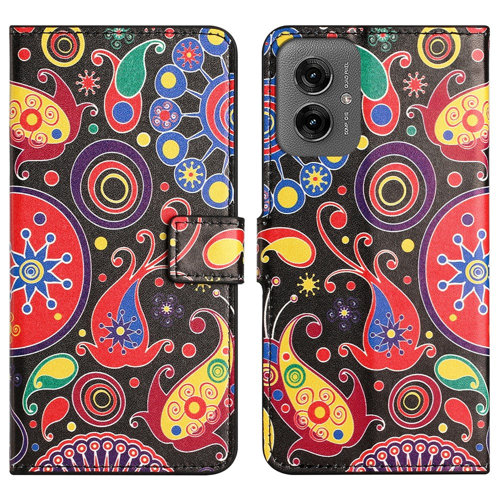 Til Motorola Moto G55 5G Etui Mønsterprint PU-læderpung Telefoncover