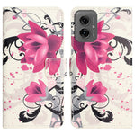 Til Motorola Moto G55 5G Etui Mønsterprint PU-læderpung Telefoncover