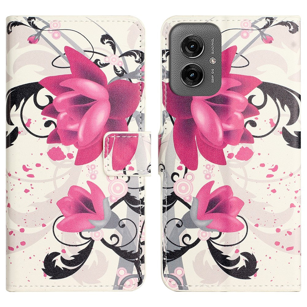 Til Motorola Moto G55 5G Etui Mønsterprint PU-læderpung Telefoncover