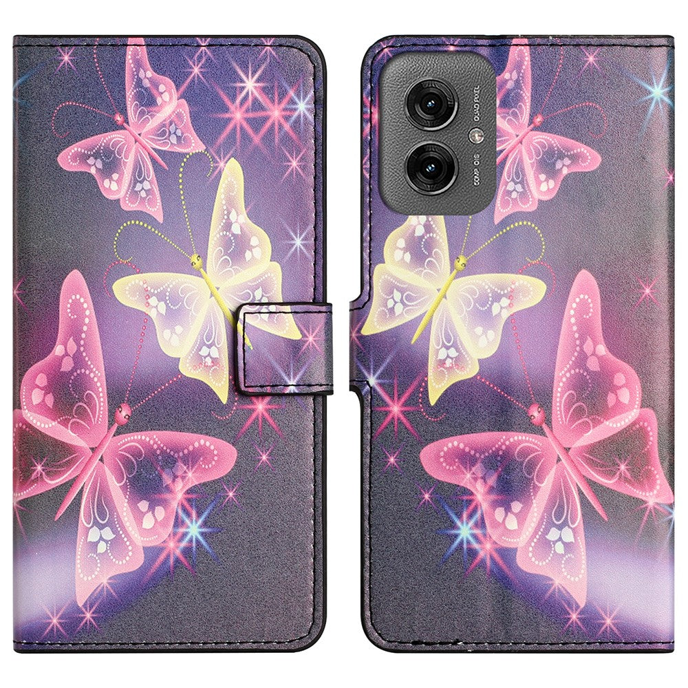 Til Motorola Moto G55 5G Etui Mønsterprint PU-læderpung Telefoncover