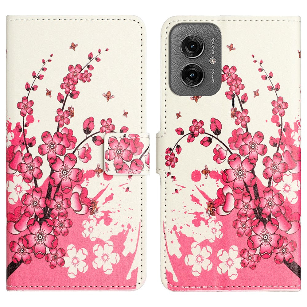 Til Motorola Moto G55 5G Etui Mønsterprint PU-læderpung Telefoncover