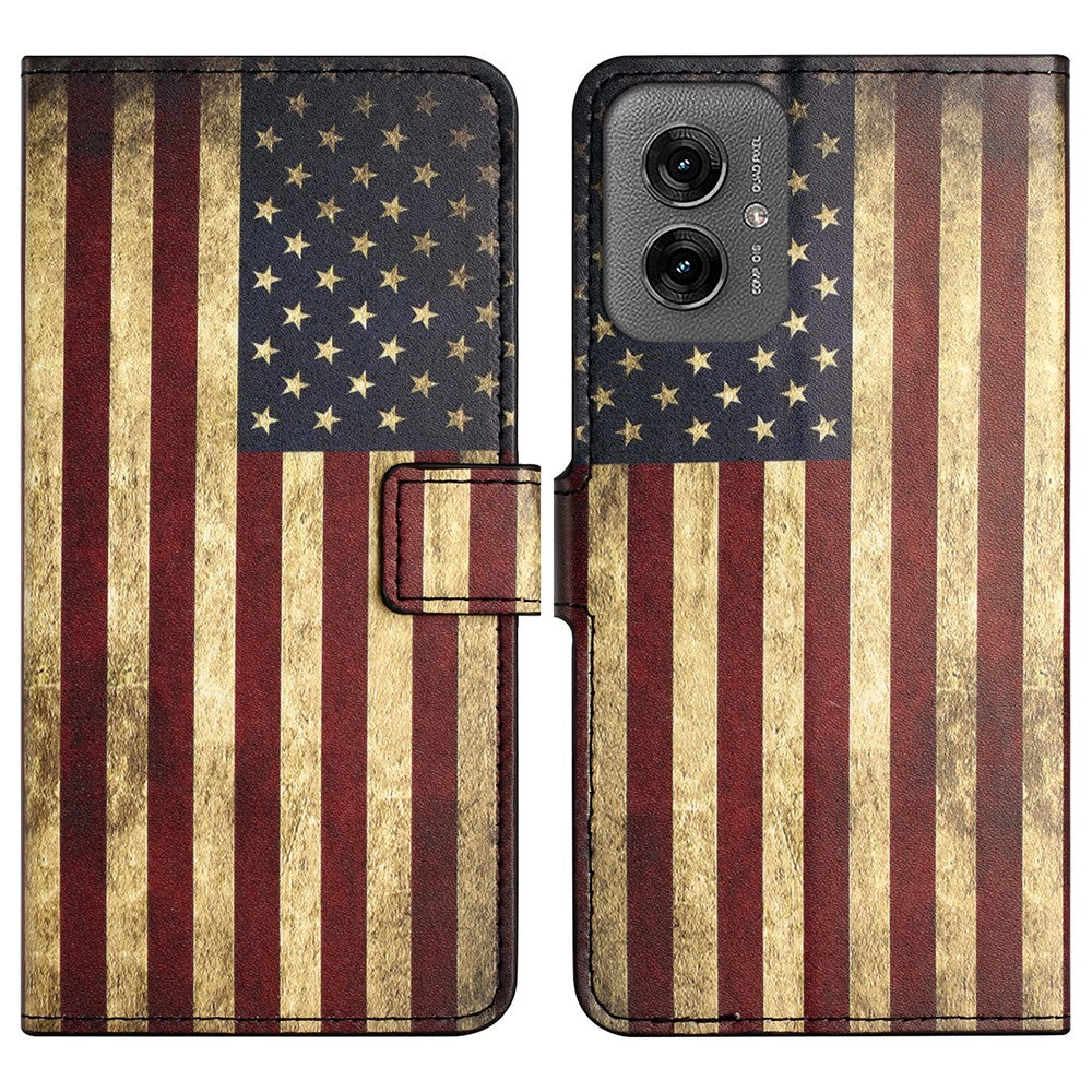 Til Motorola Moto G55 5G Etui Mønsterprint PU-læderpung Telefoncover