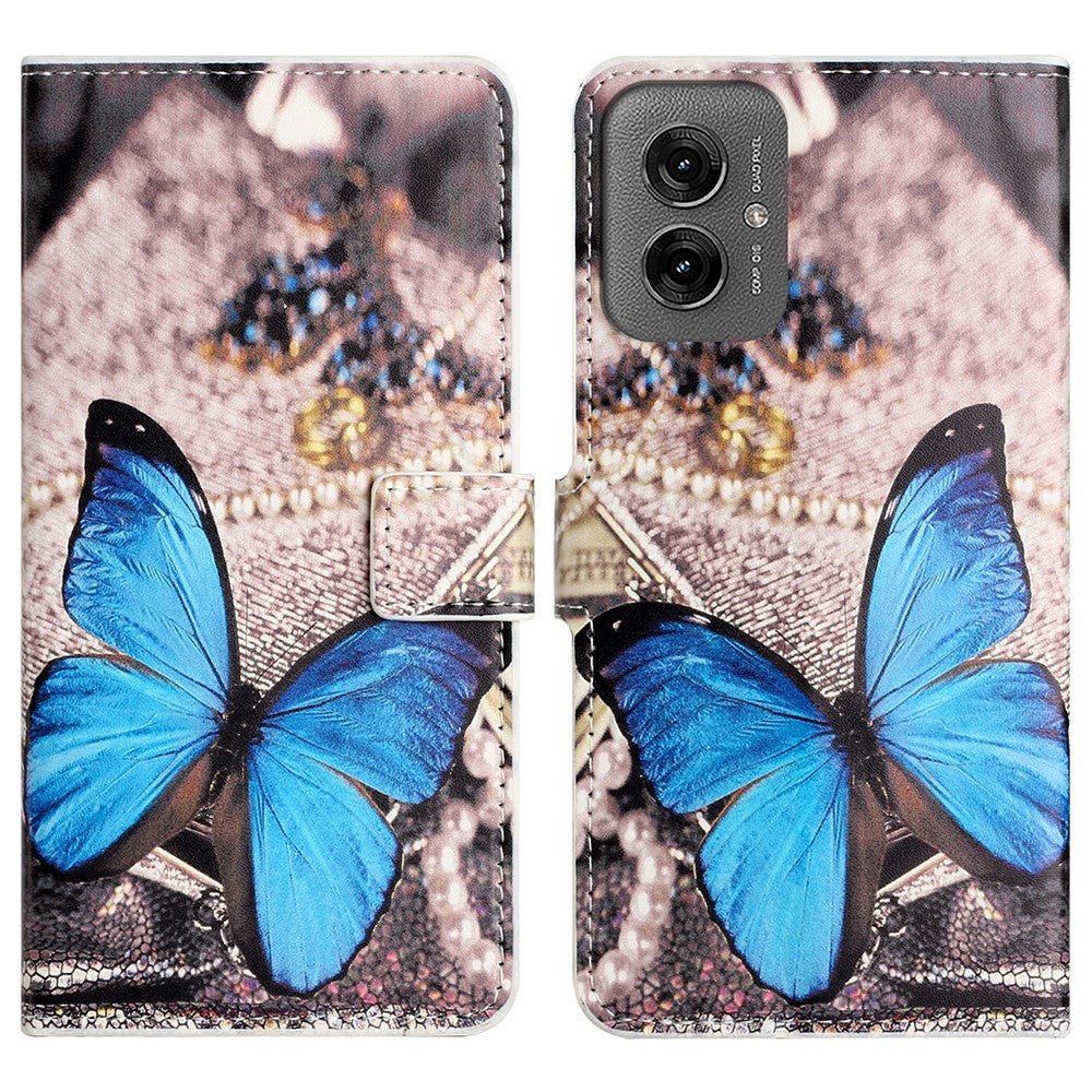 Til Motorola Moto G55 5G Etui Mønsterprint PU-læderpung Telefoncover