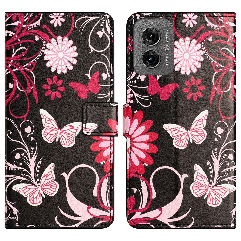 Til Motorola Moto G55 5G Etui Mønsterprint PU-læderpung Telefoncover