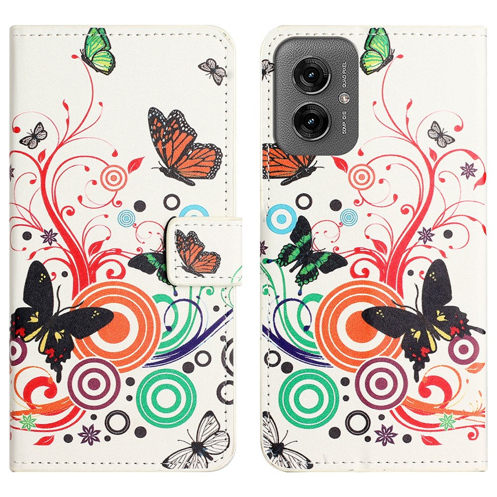 Til Motorola Moto G55 5G Etui Mønsterprint PU-læderpung Telefoncover