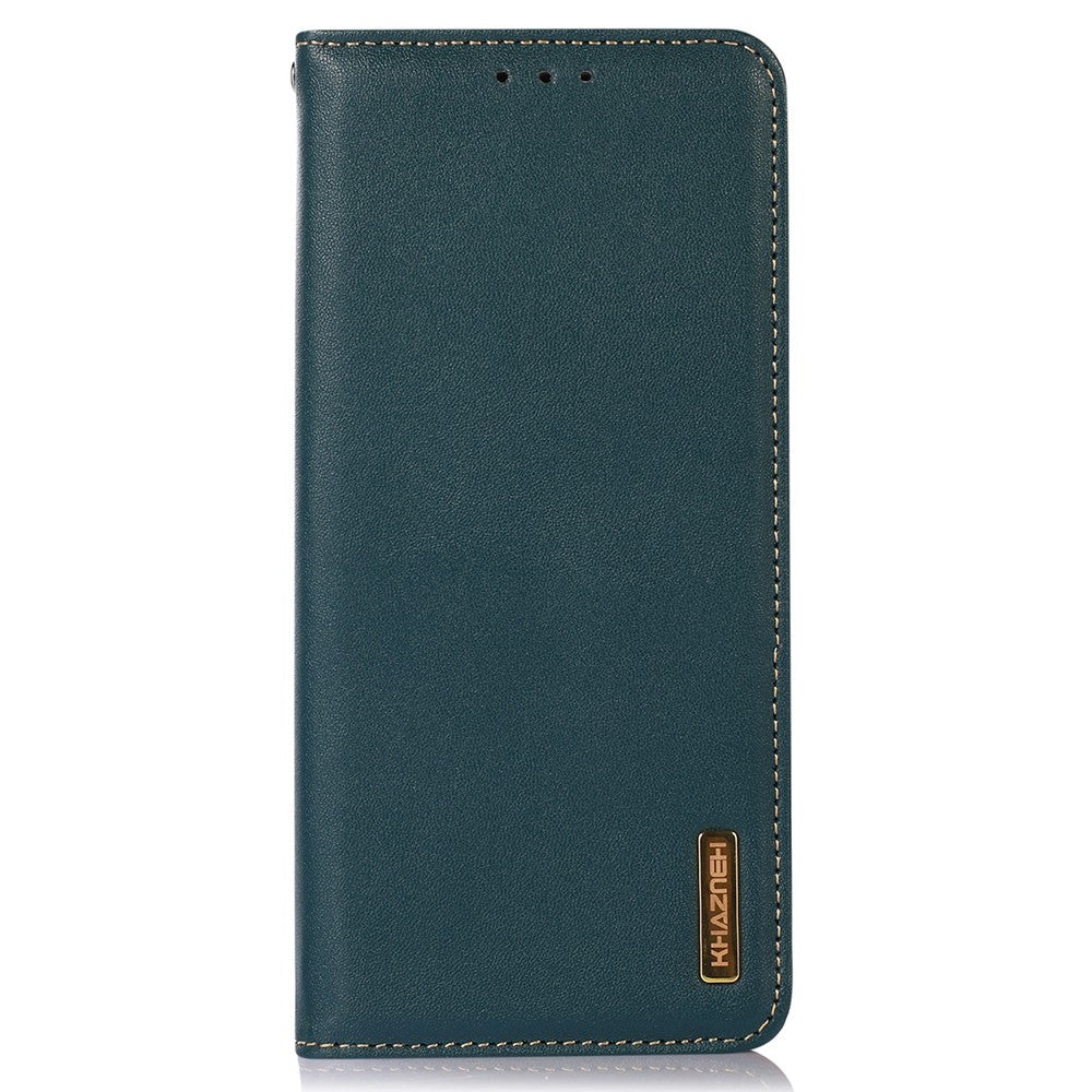 KHAZNEH For Xiaomi 14T Pro Case Genuine Cow Leather Wallet Phone Cover Nappa Texture