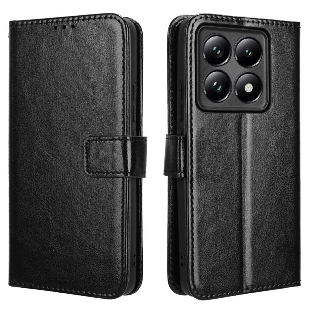 For Xiaomi 14T Case Crazy Horse Texture PU Leather Phone Wallet Cover