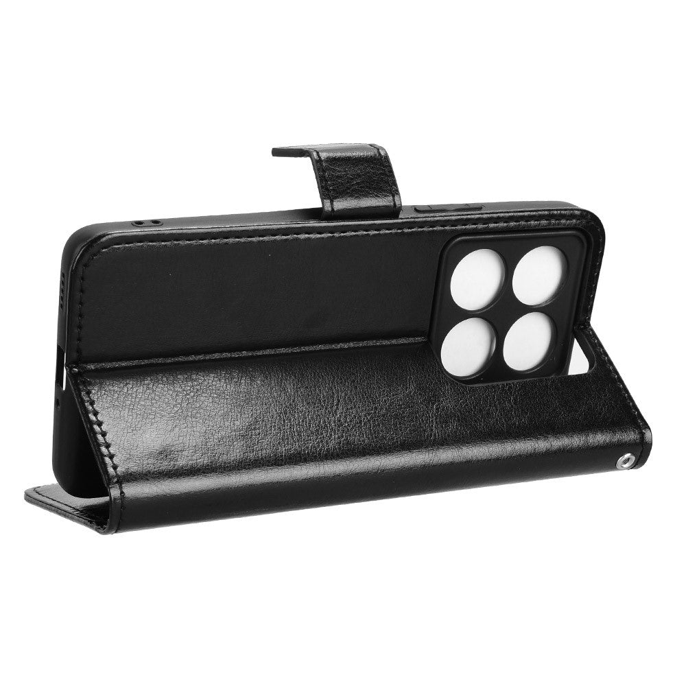 For Xiaomi 14T Case Crazy Horse Texture PU Leather Phone Wallet Cover
