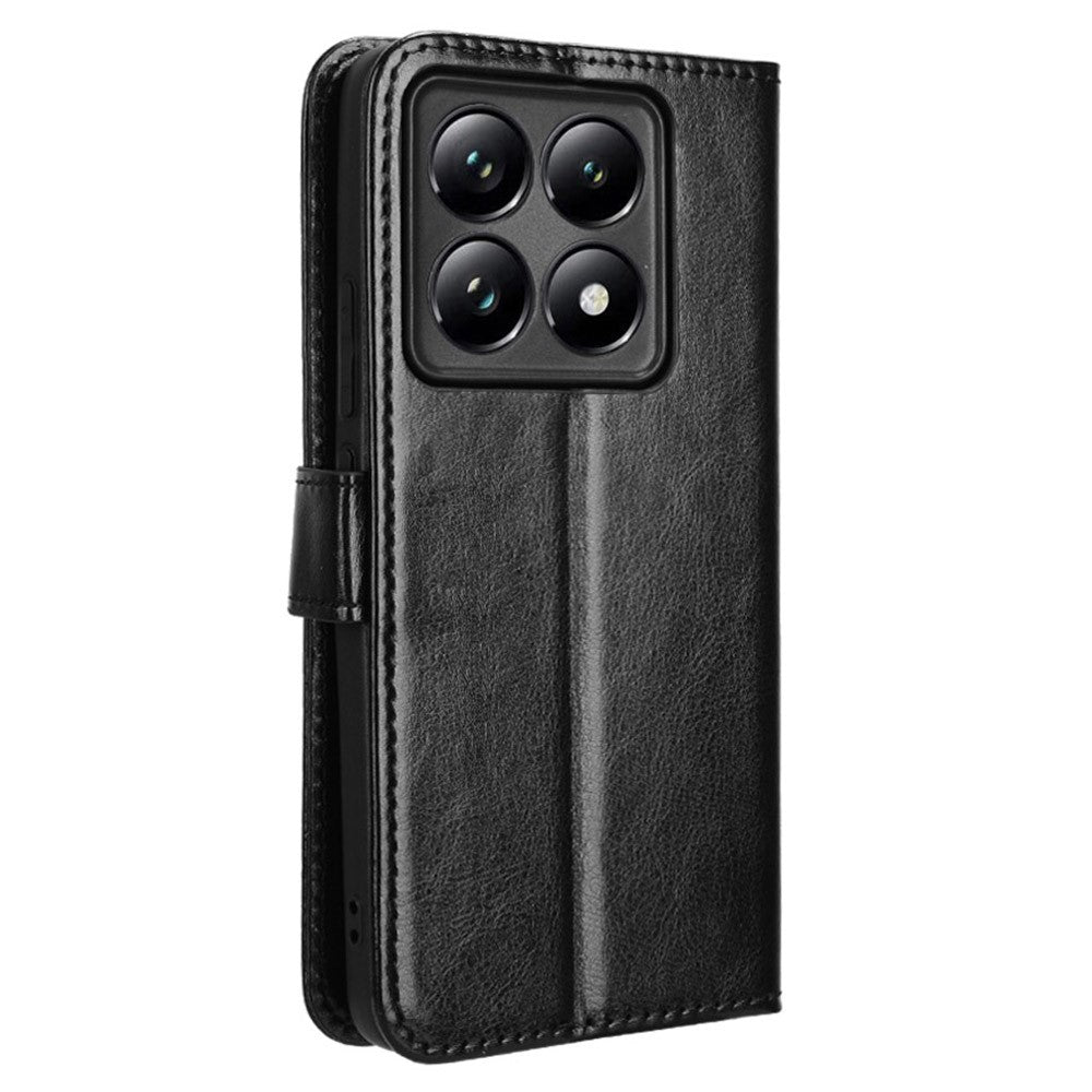 For Xiaomi 14T Case Crazy Horse Texture PU Leather Phone Wallet Cover