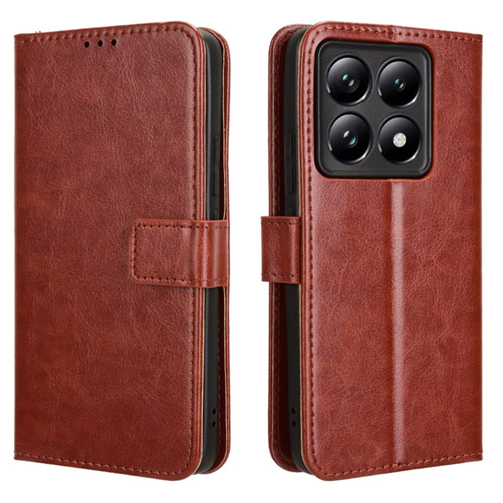 For Xiaomi 14T Case Crazy Horse Texture PU Leather Phone Wallet Cover