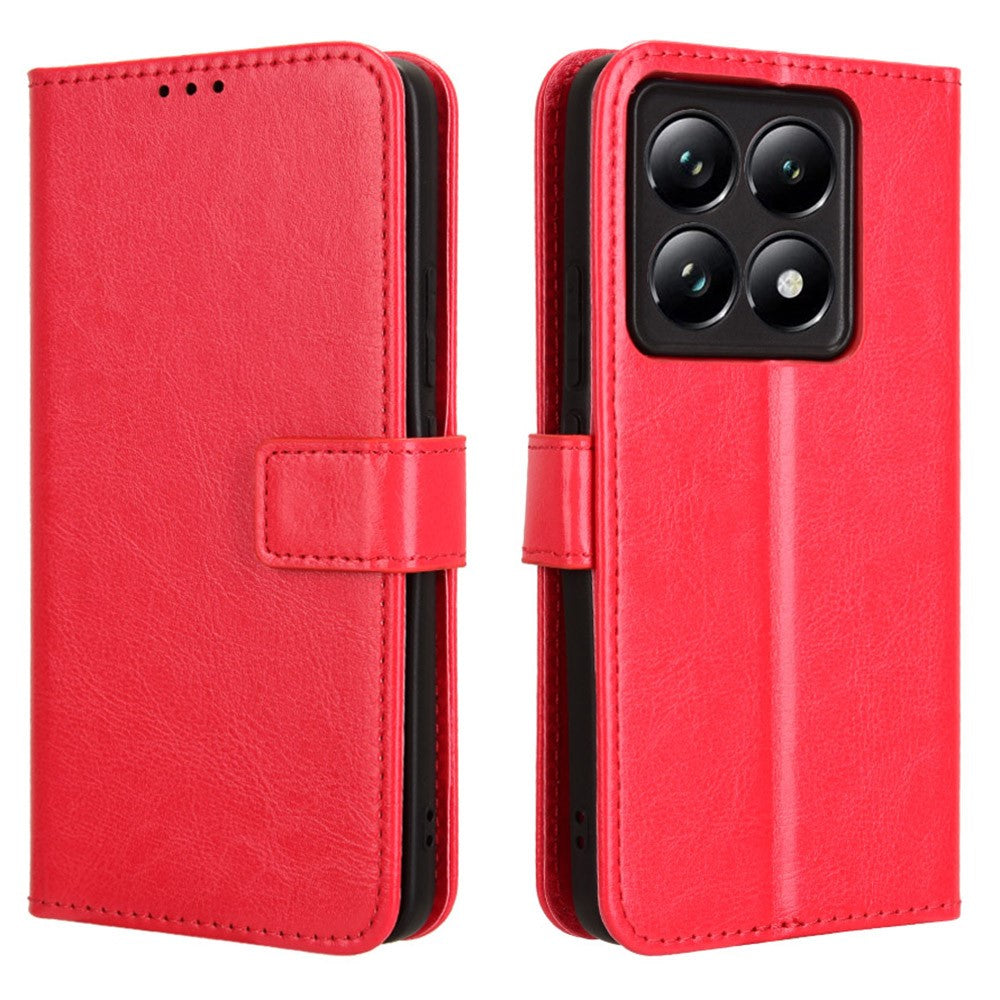 For Xiaomi 14T Case Crazy Horse Texture PU Leather Phone Wallet Cover