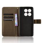 For Xiaomi 14T Pro Case PU Leather Diamond Texture Wallet Phone Cover