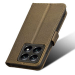 For Xiaomi 14T Pro Case PU Leather Diamond Texture Wallet Phone Cover