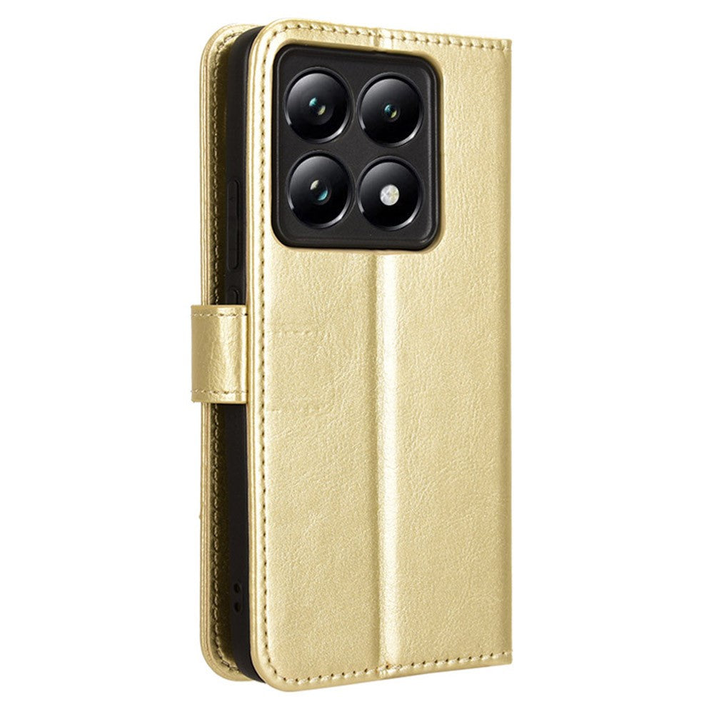 For Xiaomi 14T Pro Case Crazy Horse Texture PU Leather Phone Wallet Cover