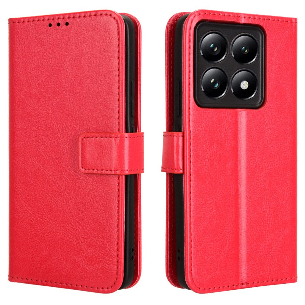 For Xiaomi 14T Pro Case Crazy Horse Texture PU Leather Phone Wallet Cover