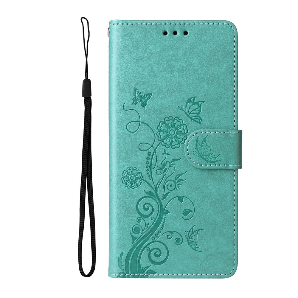 Xiaomi 14T Pro Läderfodral Fjärils Blommigt Tryck Plånboksfodral