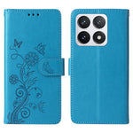 For Xiaomi 14T Pro Leather Case Butterfly Floral Imprint Wallet Stand Cover