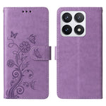 For Xiaomi 14T Pro Leather Case Butterfly Floral Imprint Wallet Stand Cover