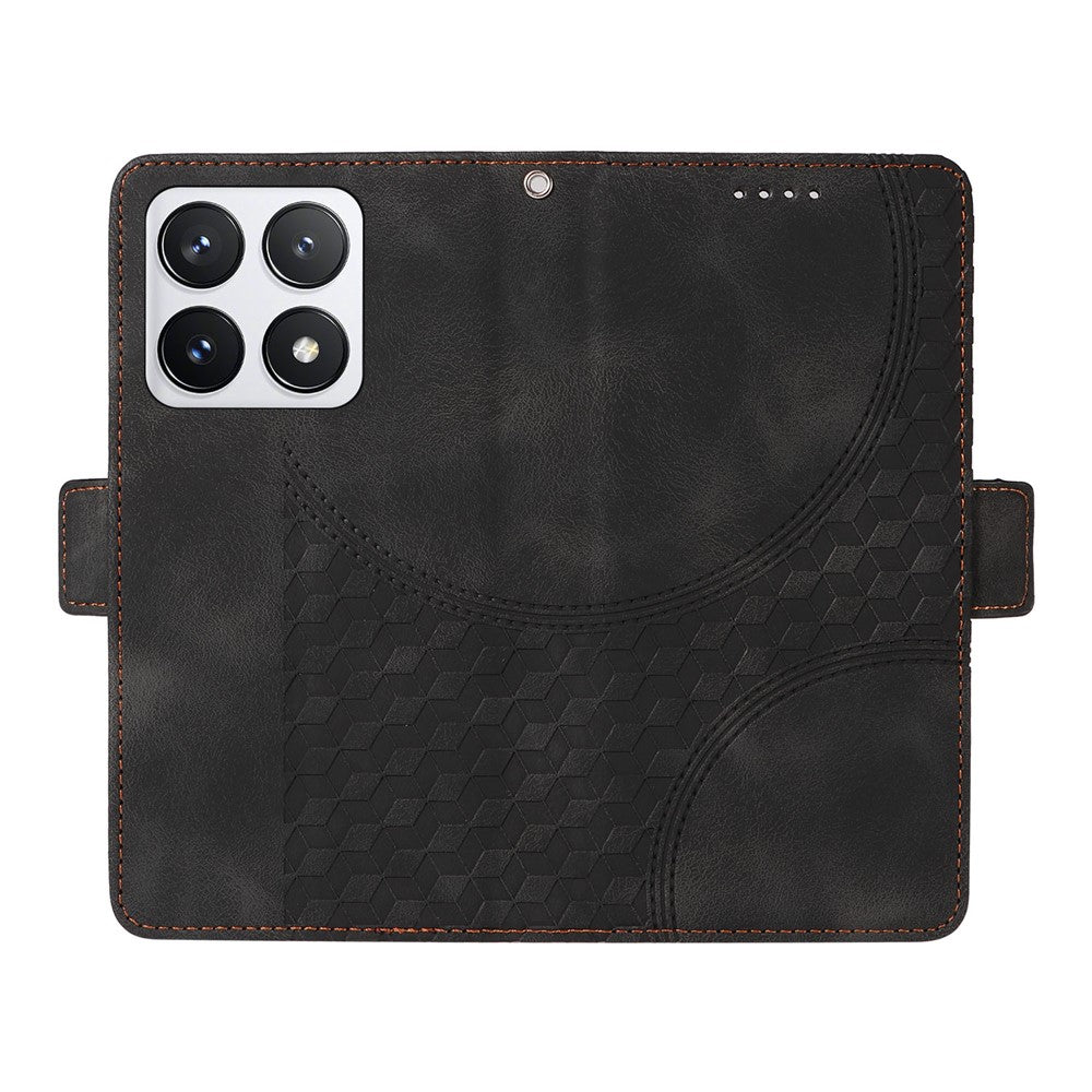 For Xiaomi 14T Pro Case PU Leather Phone Cover Rhombus Starry Imprinted
