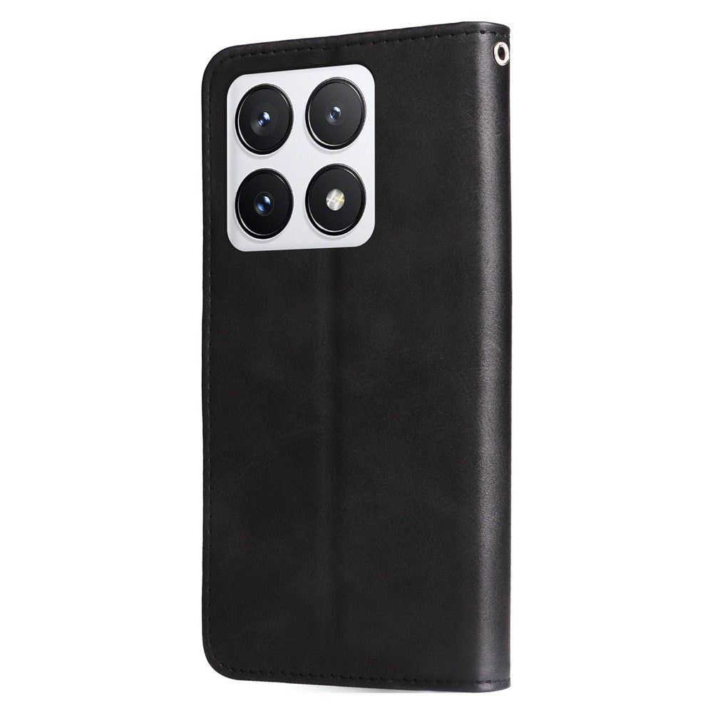 For Xiaomi 14T Pro Case Zipper Wallet Calf Texture PU Leather Phone Cover
