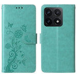 For Xiaomi 14T Leather Case Butterfly Floral Imprint Wallet Stand Cover