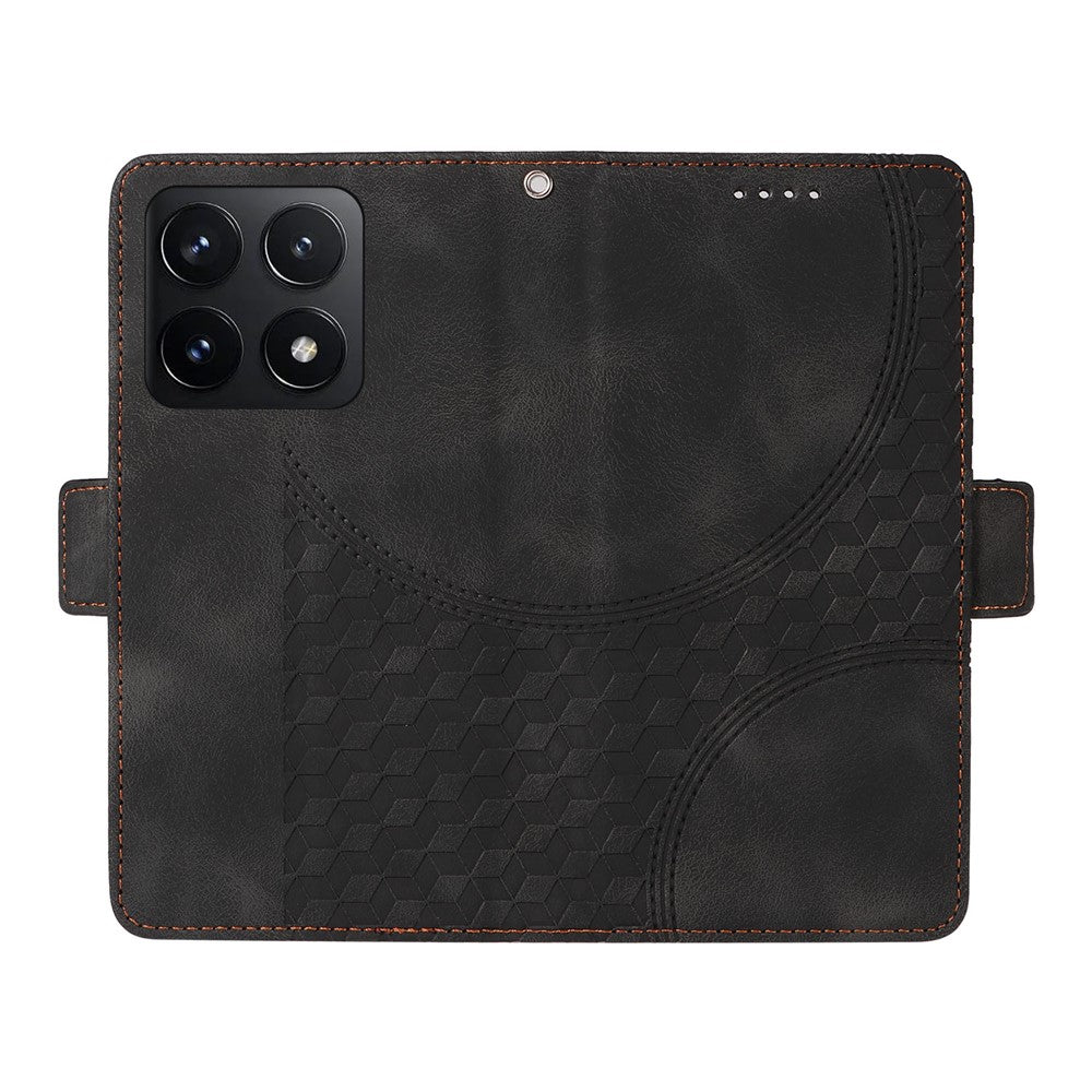 For Xiaomi 14T Case PU Leather Phone Cover Rhombus Starry Imprinted