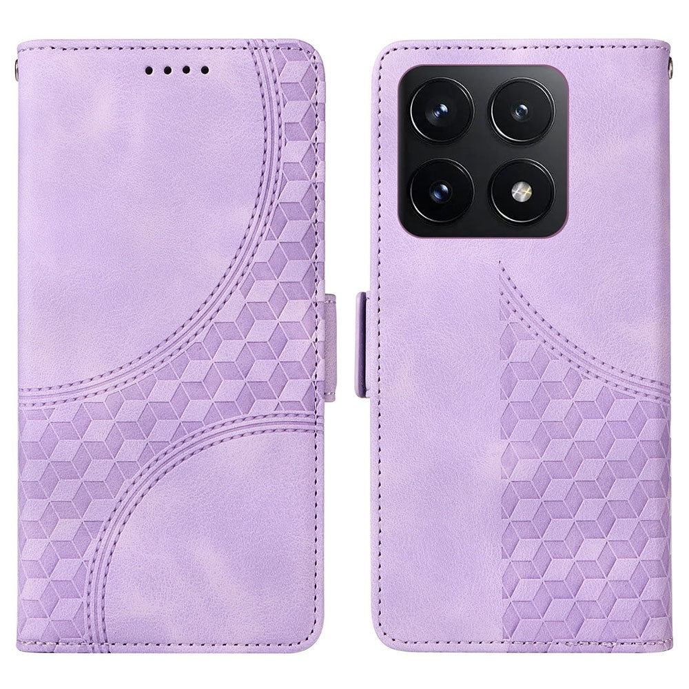 Xiaomi 14T-skal i PU-läder med Rhombus Starry-prägling