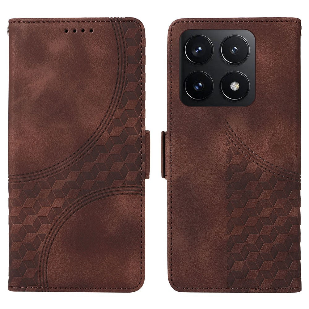 Xiaomi 14T-skal i PU-läder med Rhombus Starry-prägling