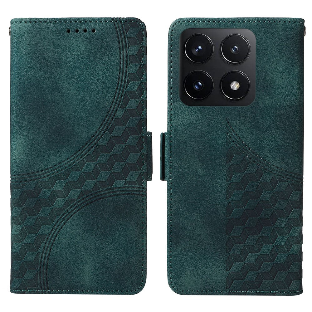 Xiaomi 14T-skal i PU-läder med Rhombus Starry-prägling