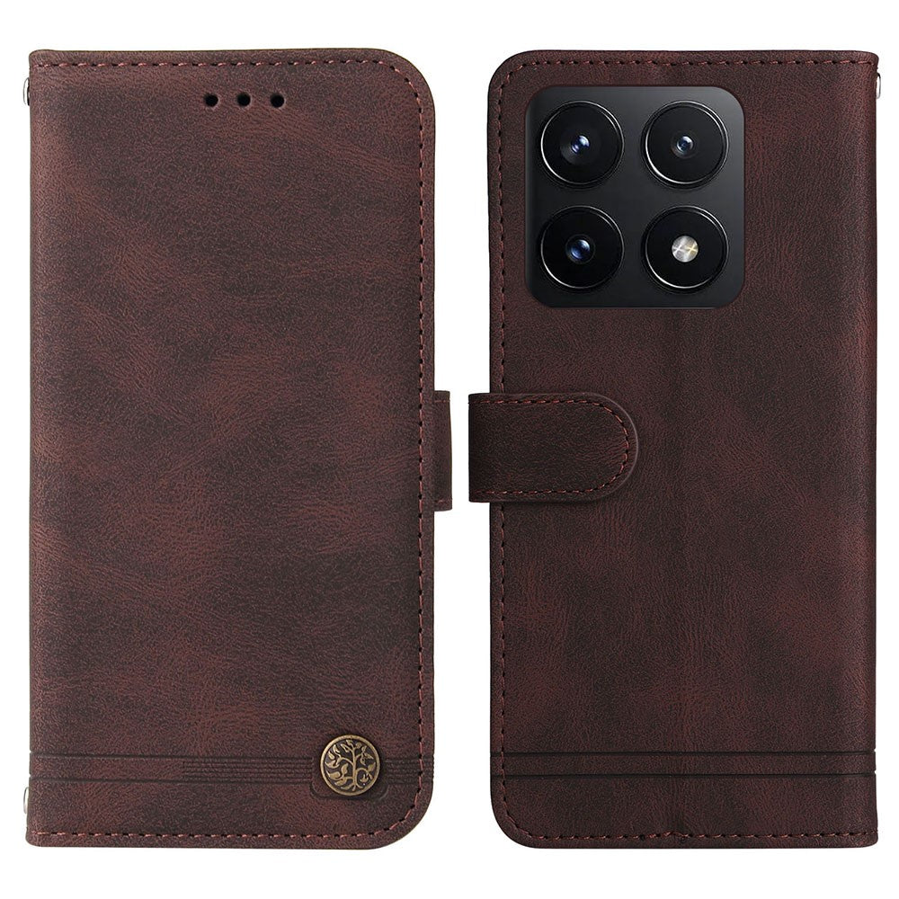 For Xiaomi 14T Leather Wallet Cases Skin Touch Phone Cover Stand with Strap